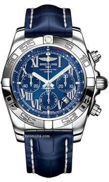 Breitling AB011012/C783-croco-blue-deployant