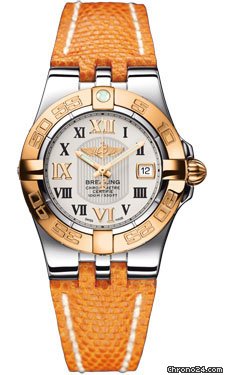 Breitling C71340L2/G672-lizard-orange-deployant
