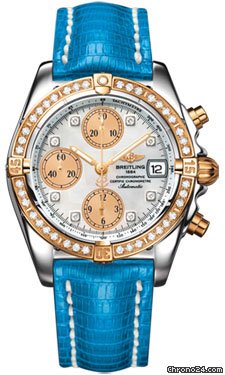 Breitling C1335853/A654-lizard-blue-deployant