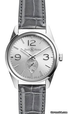 Bell & Ross Vintage BR 123 Officer Polished Steel Silver