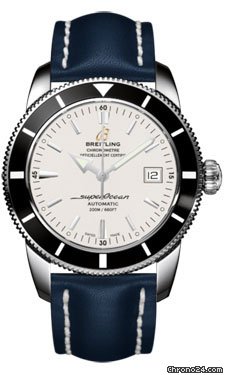 Breitling A1732124/G717-leather-blue-deployant