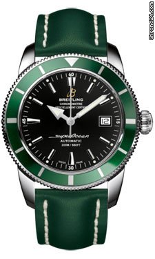 Breitling A1732136/BA61-leather-green-deployant