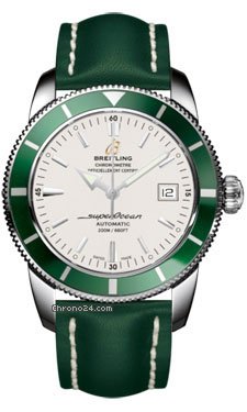 Breitling A1732136/G717-leather-green-deployant