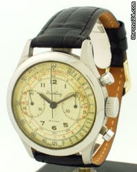 Best Breitling 2 Register Chronograph circa 1940's Late Watch