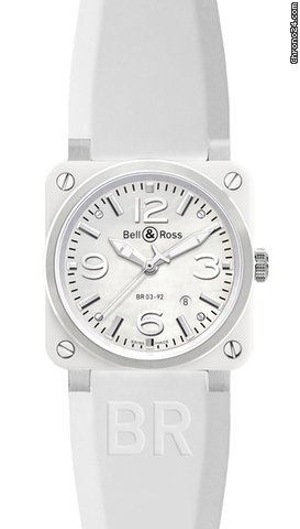 Bell & Ross BR03-92 White Ceramic Rubber