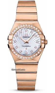 Omega Constellation Quartz 27 mm Brushed Red Gold Watch