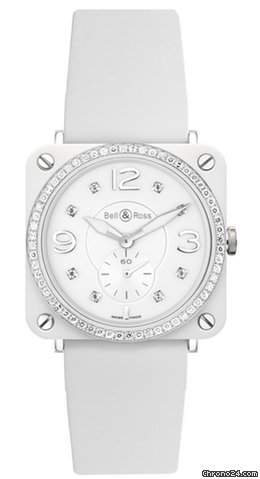 Bell & Ross BRS White Ceramic Phantom Diamond