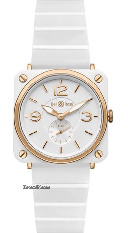 Bell & Ross BRS Pink Gold and White Ceramic