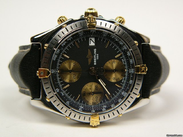Breitling Colt 1884 stainless steel and gold with leather strap Mod. 81950 Watch