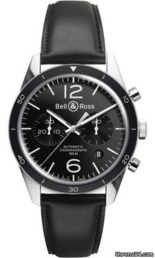 Bell & Ross Vintage BR 126 Sport Steel Black Calfskin